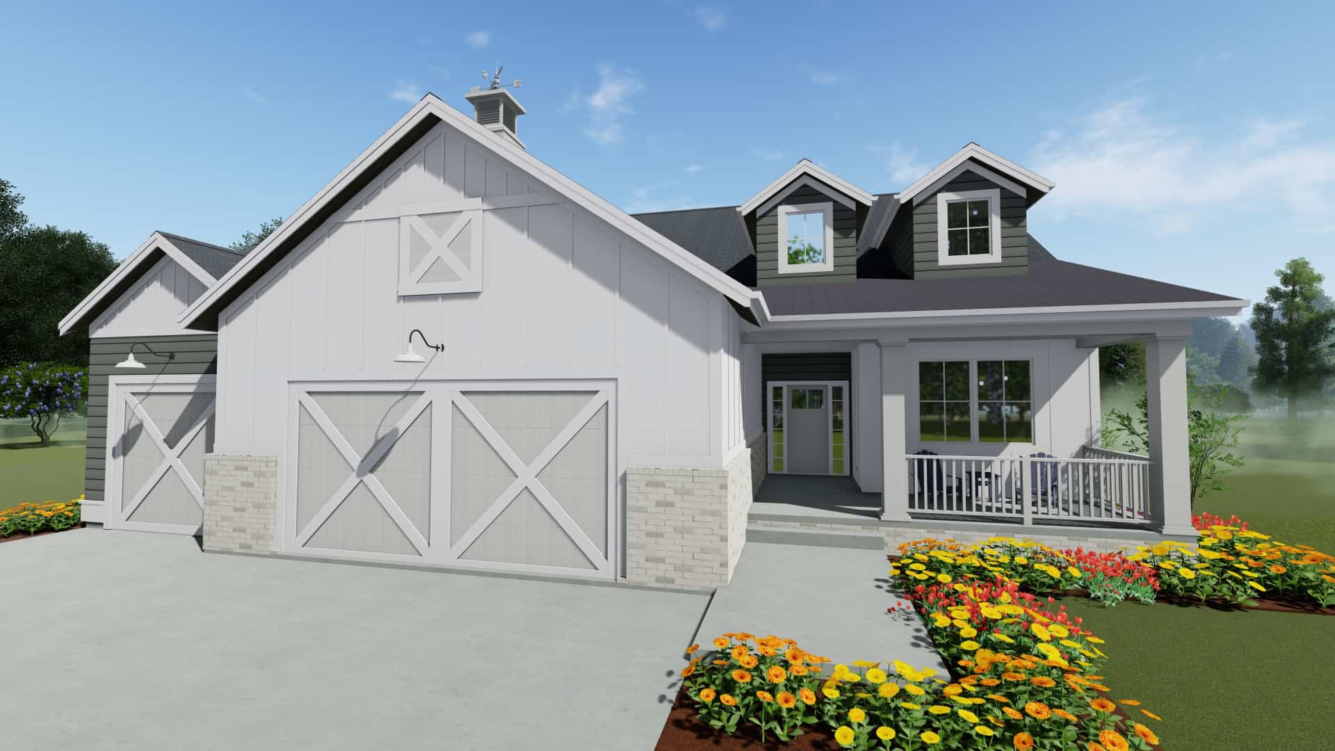 2-Bedroom, 1755 Sq Ft Ranch House - Plan #194-1040 - Front Exterior
