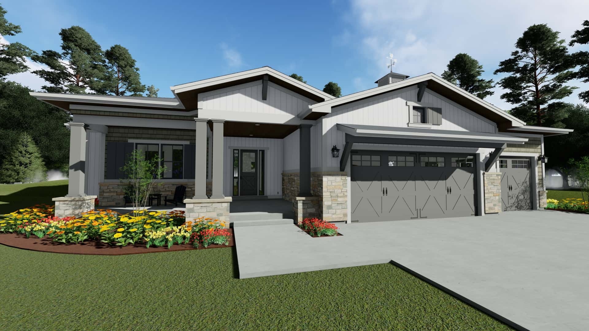 3–6-Bedroom, 2370 Sq Ft Ranch House - Plan #194-1050 - Front Exterior