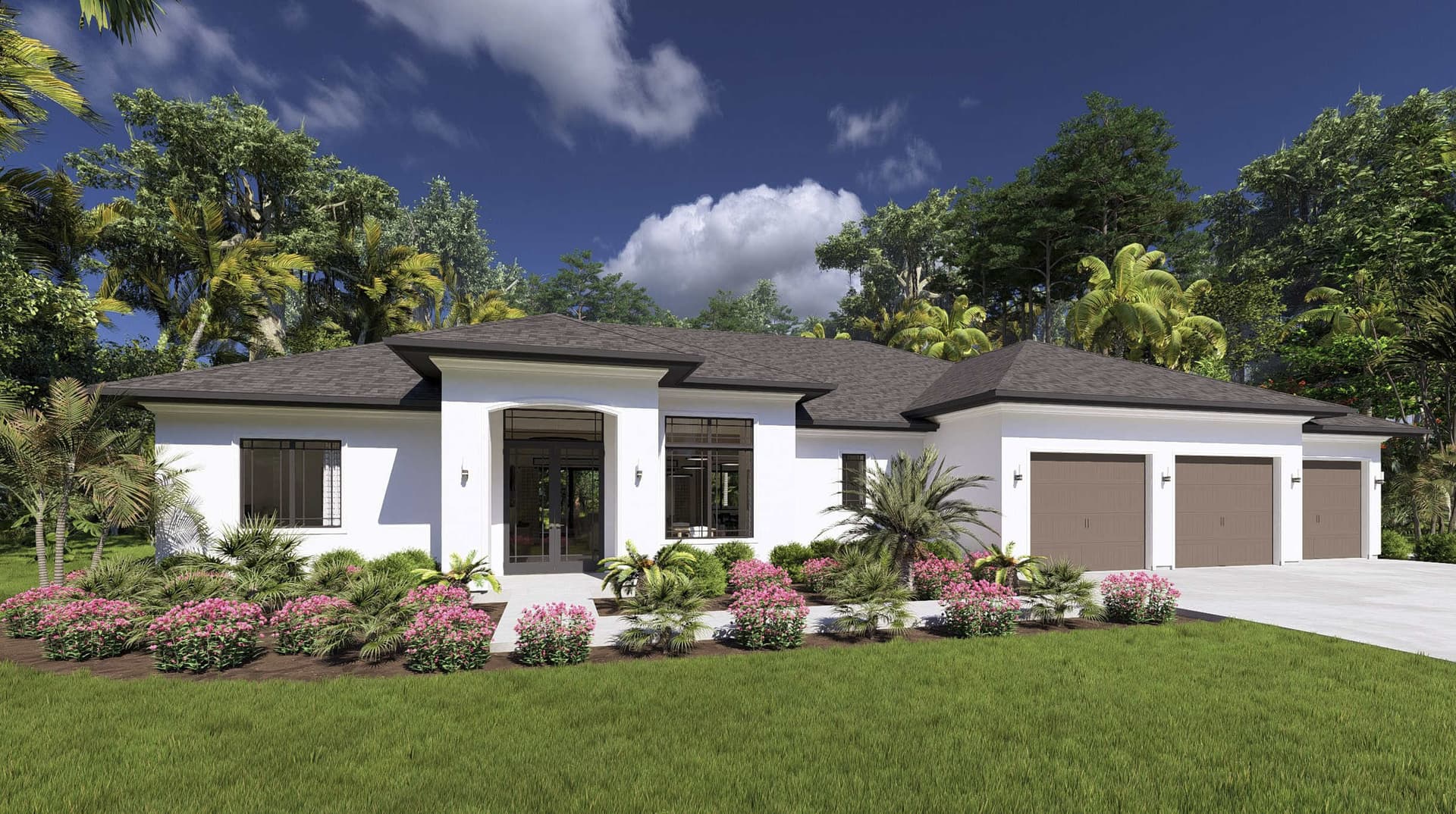 Front elevation of Traditional home (ThePlanCollection: House Plan #194-1079)