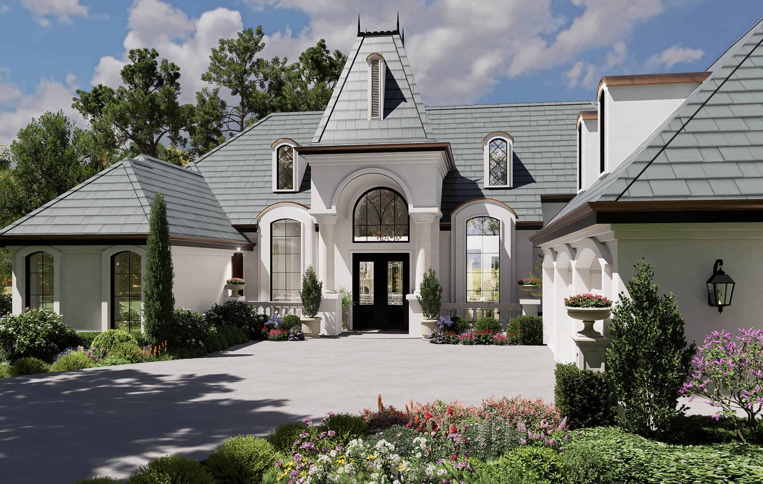 3-Bedroom, 3329 Sq Ft Mediterranean House Plan - 195-1006 - Front Exterior