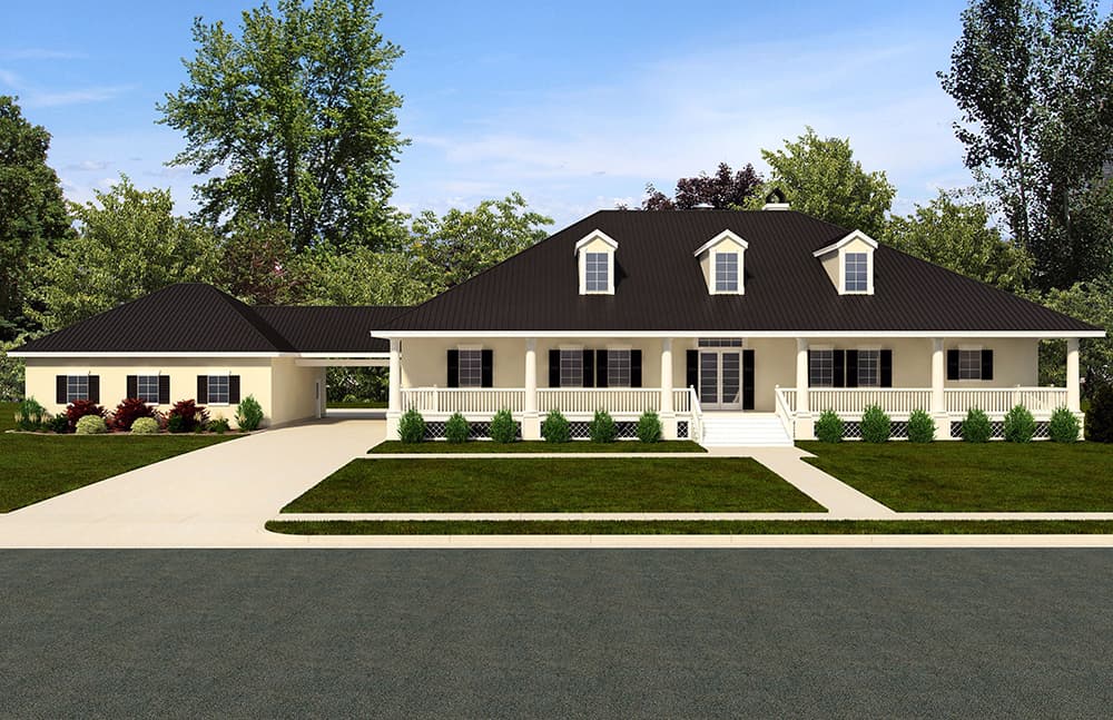 3-Bedroom, 3660 Sq Ft Craftsman House Plan - 195-1141 - Front Exterior
