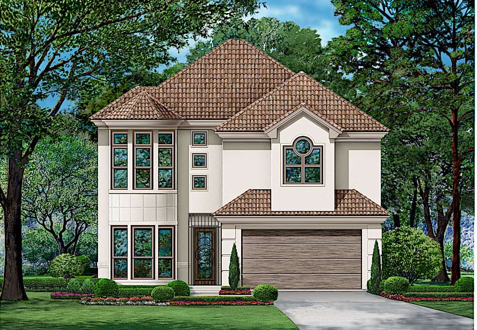 3-Bedroom, 2618 Sq Ft Mediterranean Home - Plan -#195-1225 - Main Exterior