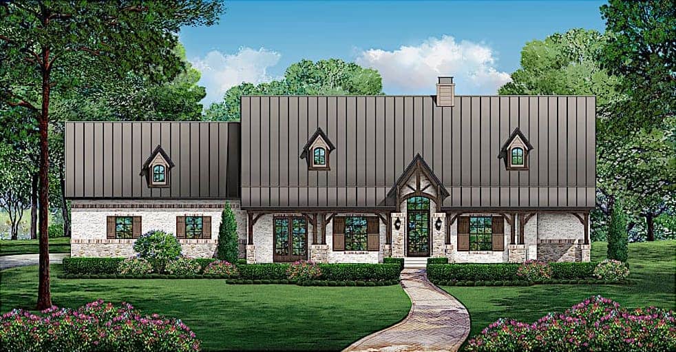 3-Bedroom, 2668 Sq Ft Cottage Home - Plan 195-1227 - Main Exterior