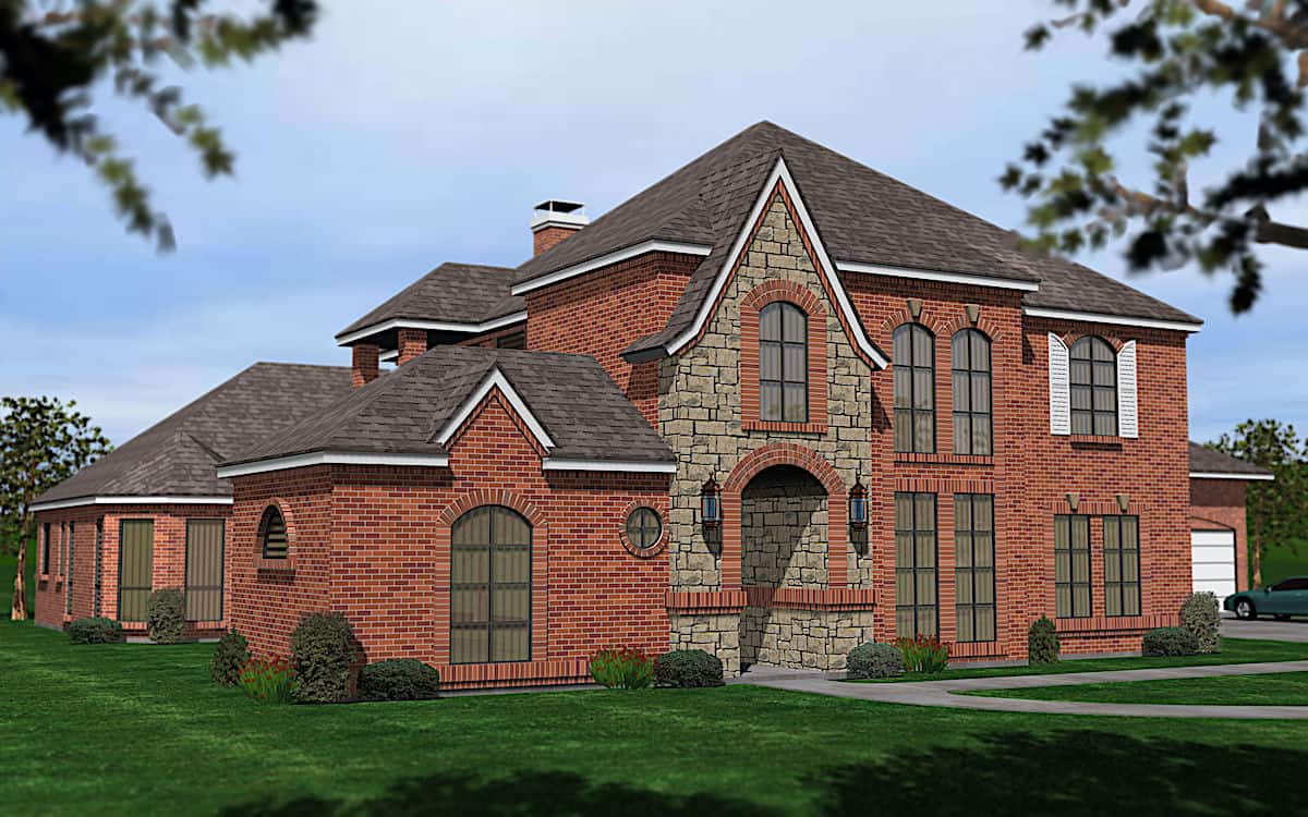 4-Bedroom, 3746 Sq Ft European Home - Plan #195-1263 - Main Exterior