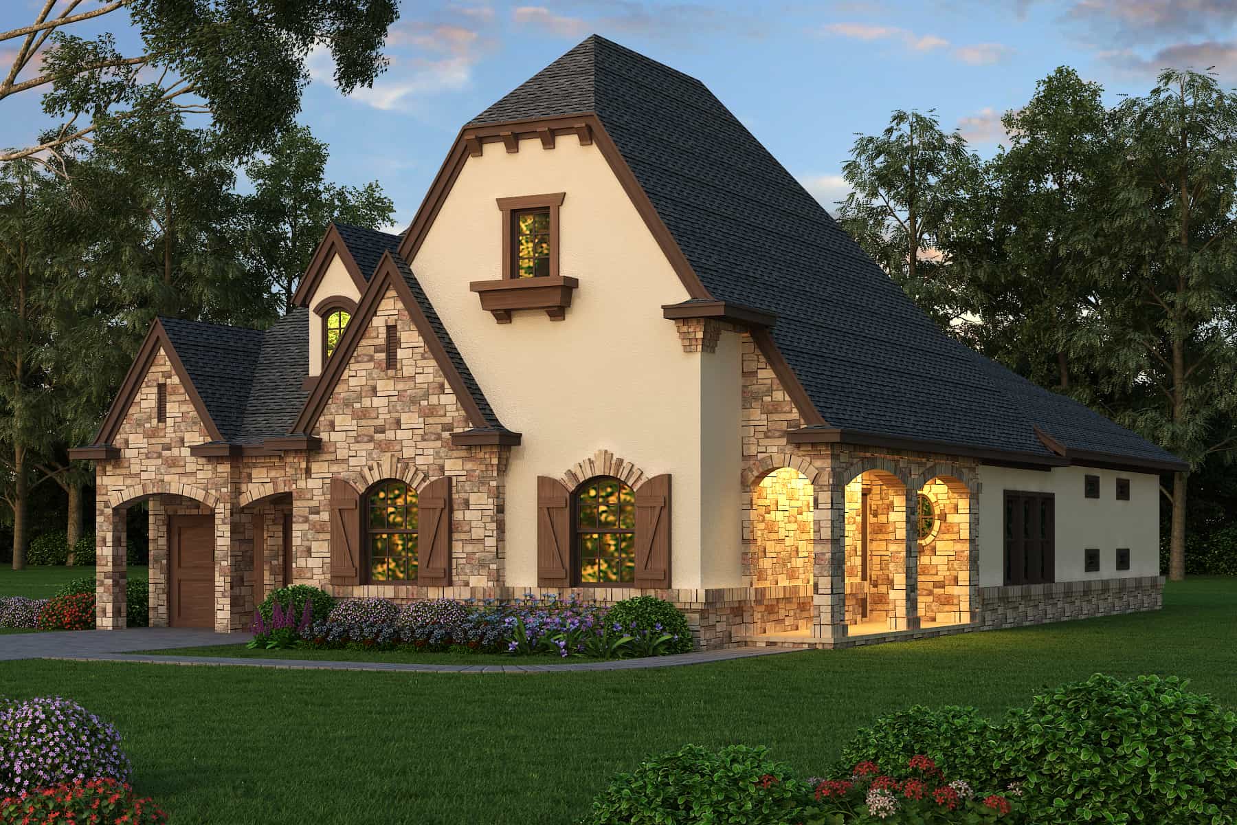 3-Bedroom, 3090 Sq Ft French House - Plan #195-1274 - Front Exterior