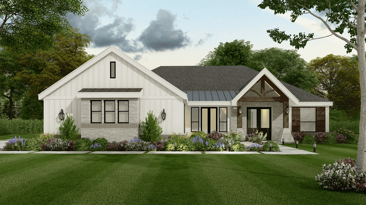 3-Bedroom, 2294 Sq Ft Farmhouse Home Plan - 195-1308 - Main Exterior