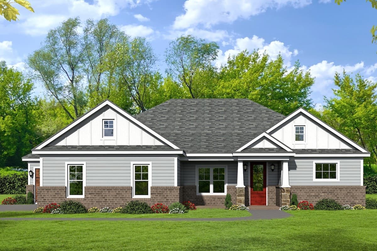 3-Bedroom, 2090 Sq Ft Craftsman House Plan - 196-1094 - Front Exterior