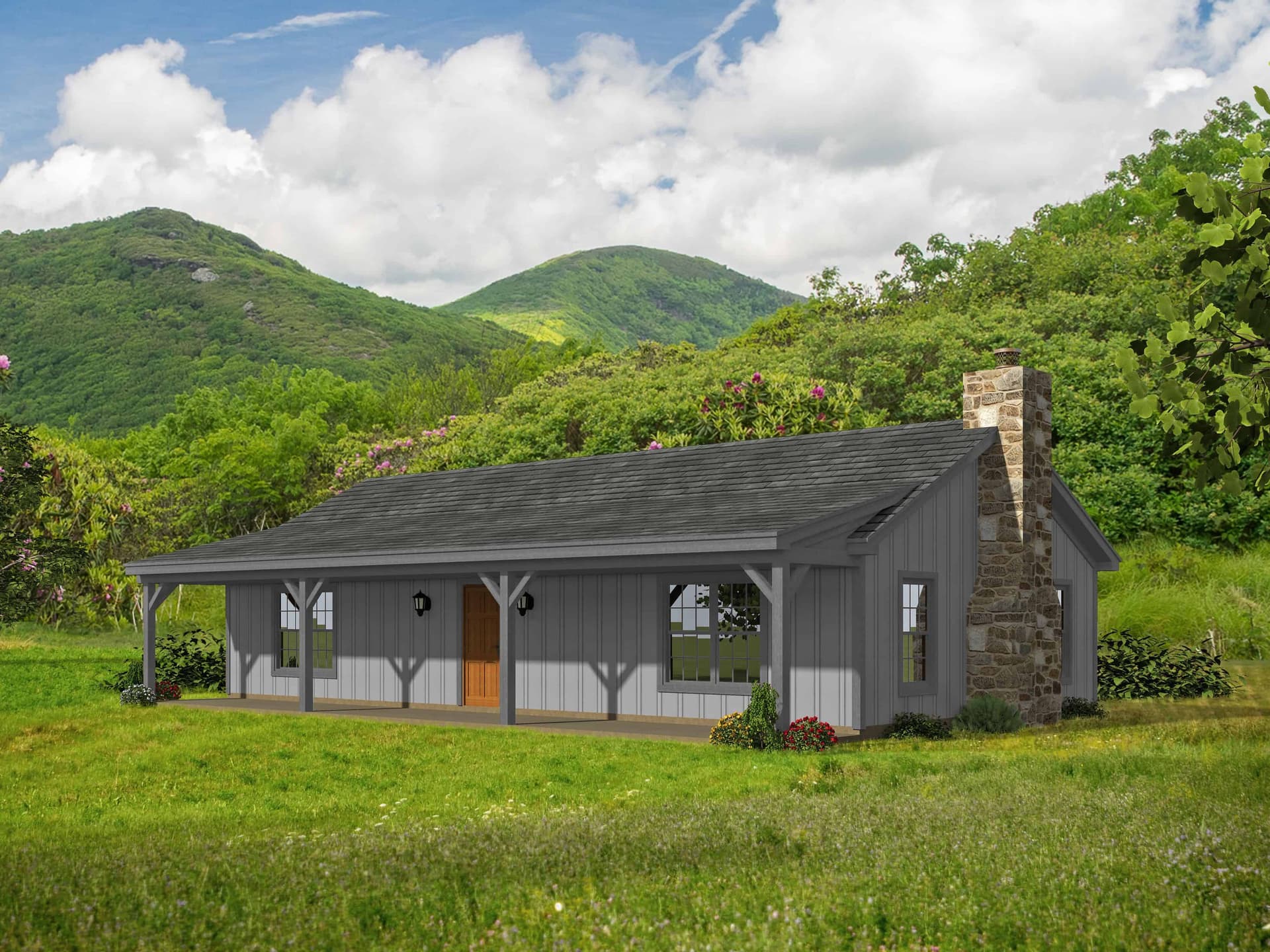 2-Bedroom, 1200 Sq Ft Ranch House Plan - 196-1120 - Front Exterior