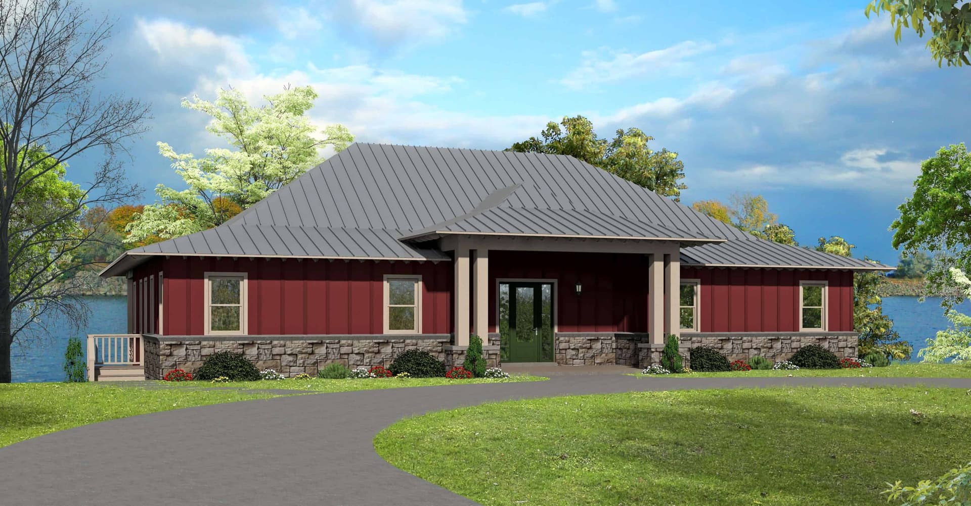 3-Bedroom, 2786 Sq Ft Craftsman Home Plan - 196-1162 - Main Exterior