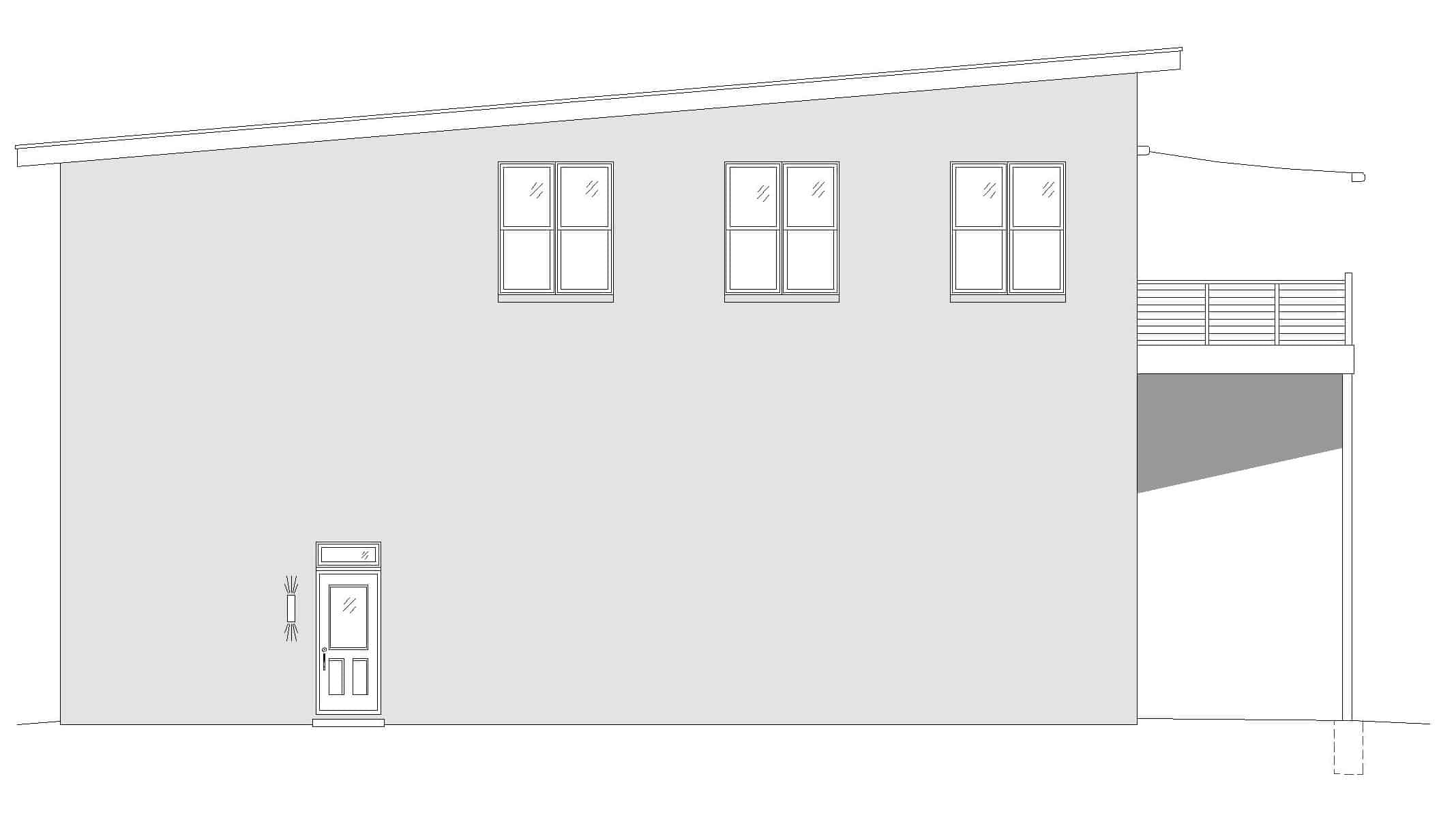 Home Plan Left Elevation of this 3-Bedroom,3020 Sq Ft Plan -196-1217