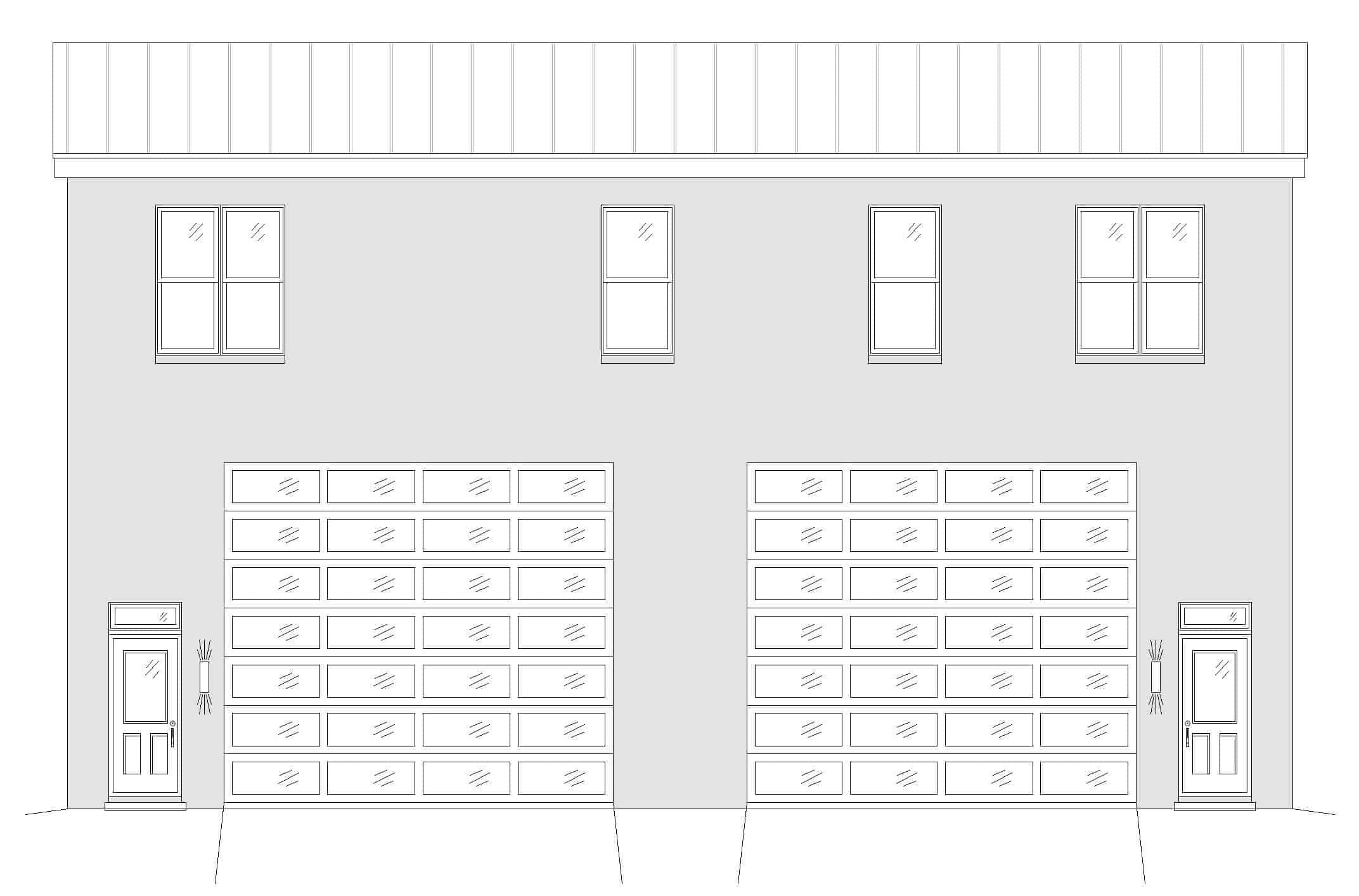 Home Plan Rear Elevation of this 3-Bedroom,3020 Sq Ft Plan -196-1217