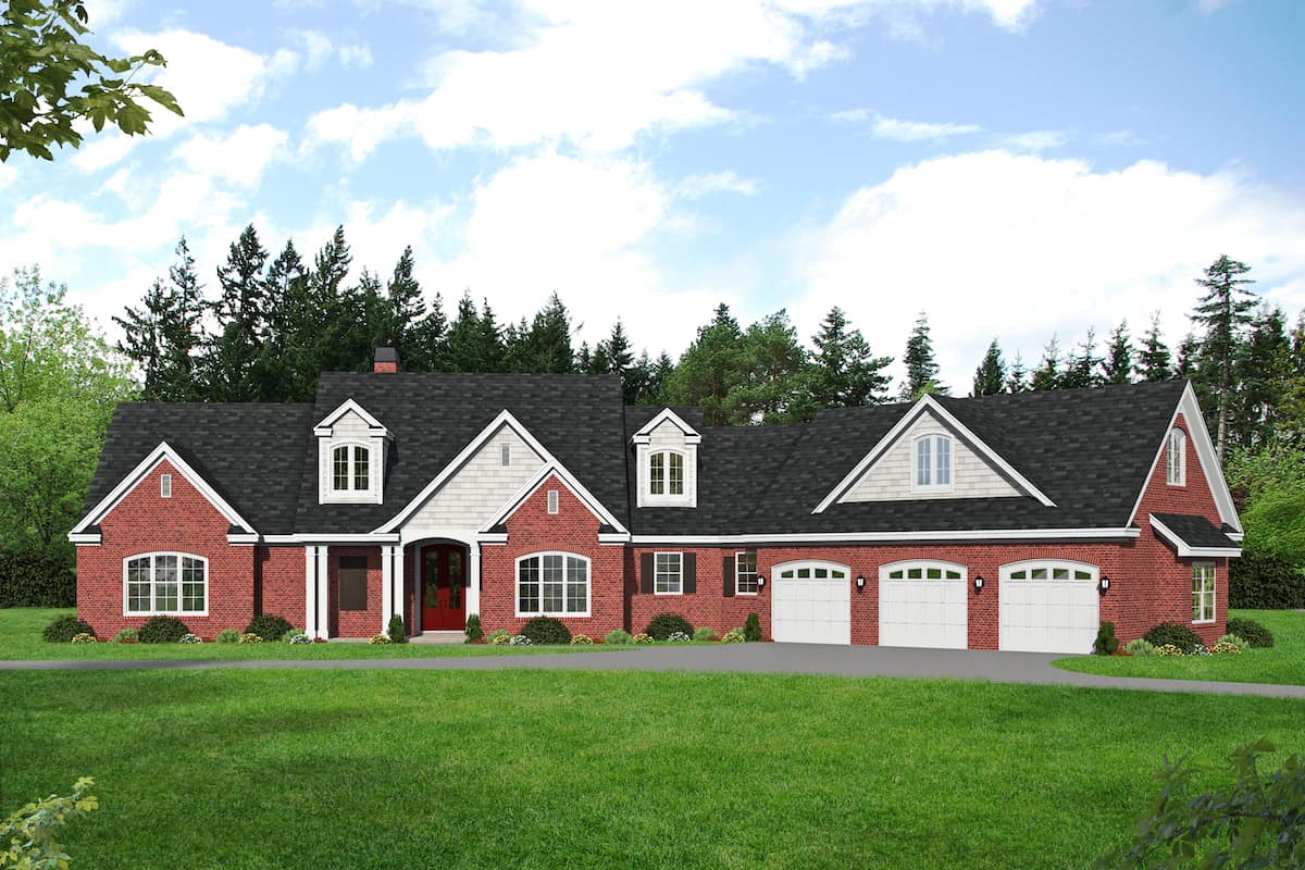 3-Bedroom, 3510 Sq Ft Colonial House - Plan #196-1265 - Front Exterior