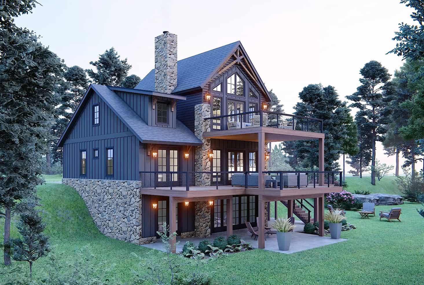 Transitional House Plan - 4 Bedrms, 3.5 Baths - 4003 Sq Ft - #196-1843, image size:1465x985