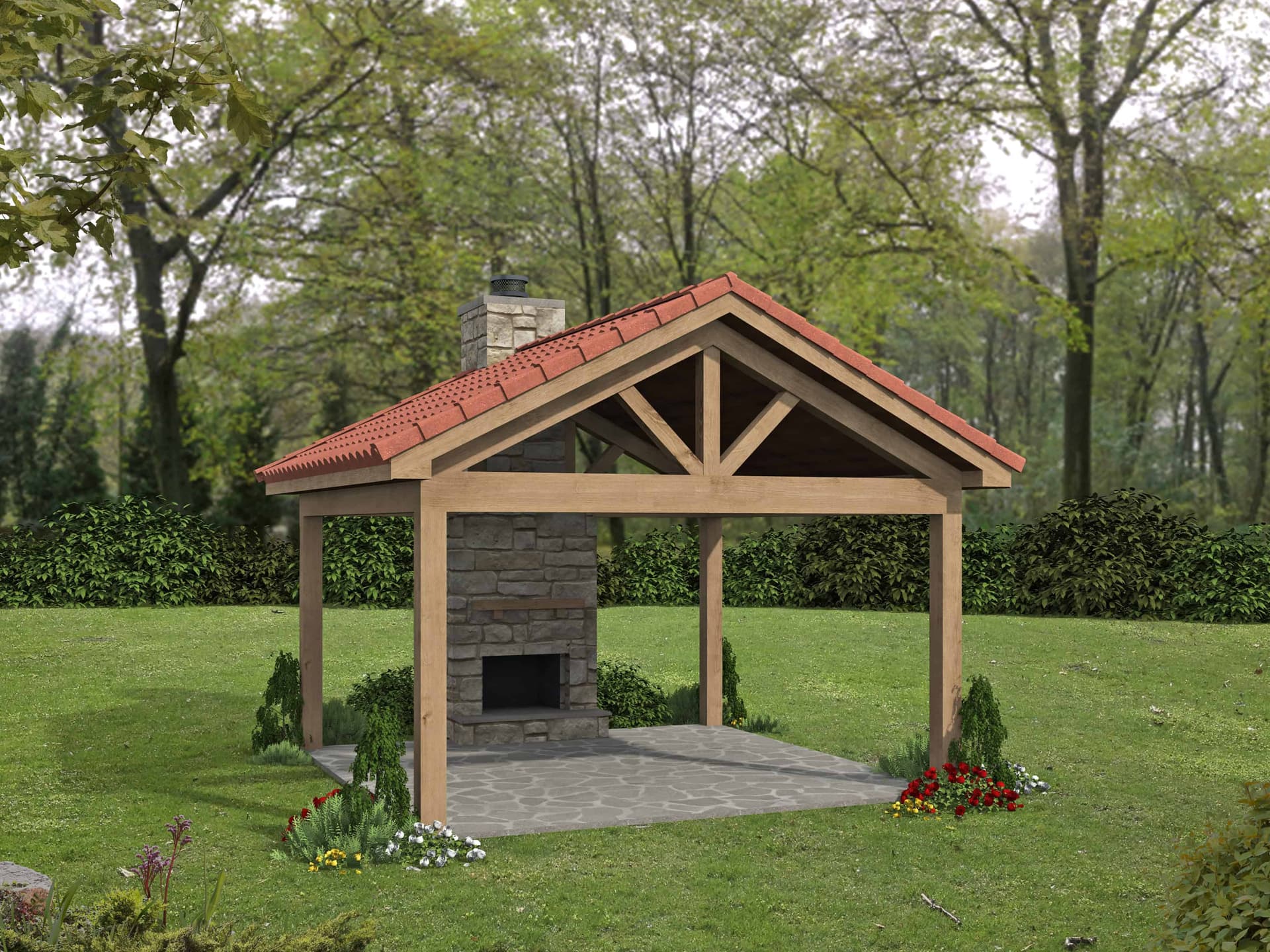 270 Sq Ft Outdoor Living Plan - 196-1874 - Front Exterior