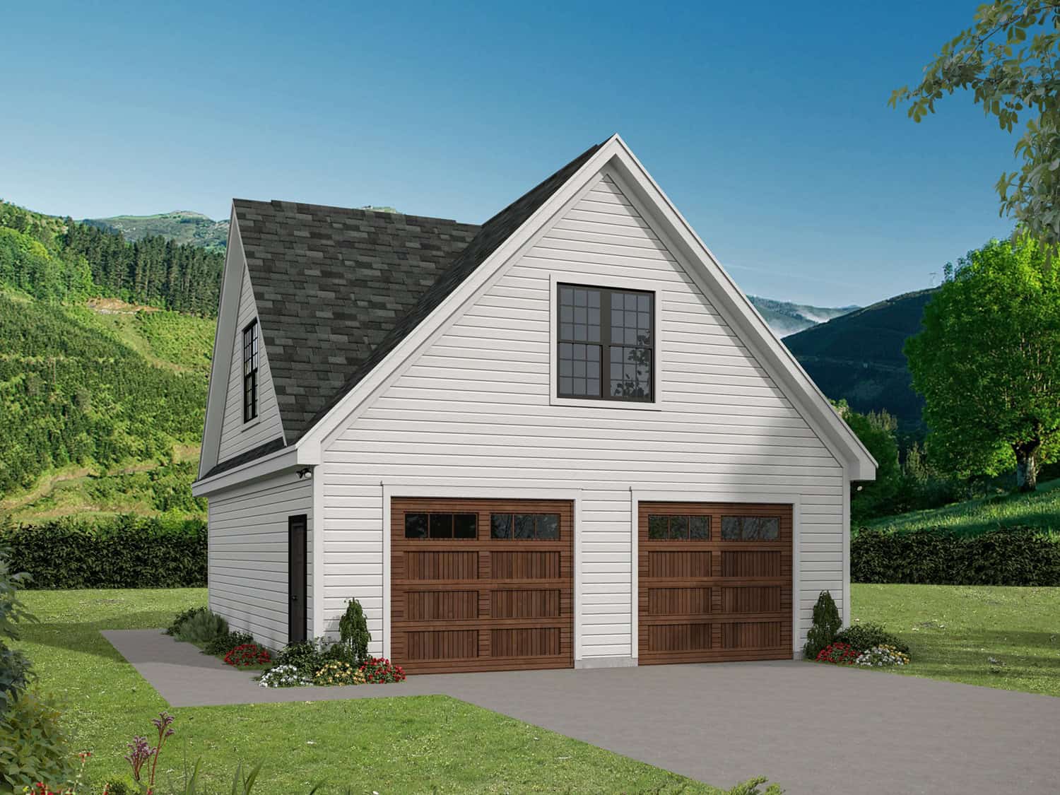 Front elevation of Garage home (ThePlanCollection: House Plan #196-1922)
