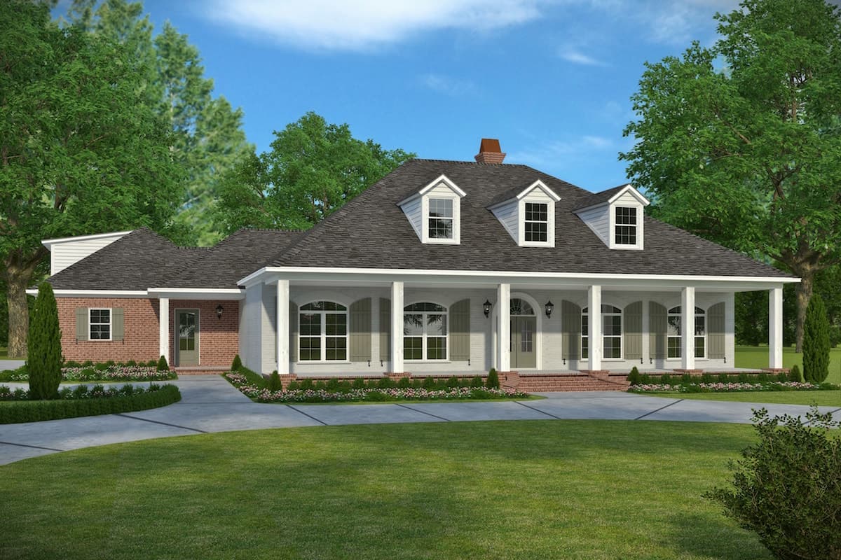 3-Bedroom, 2964 Sq Ft Acadian Home Plan - 197-1024 - Main Exterior