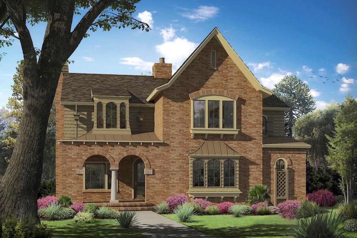 4-Bedroom, 3286 Sq Ft Cottage House Plan - 198-1029 - Front Exterior