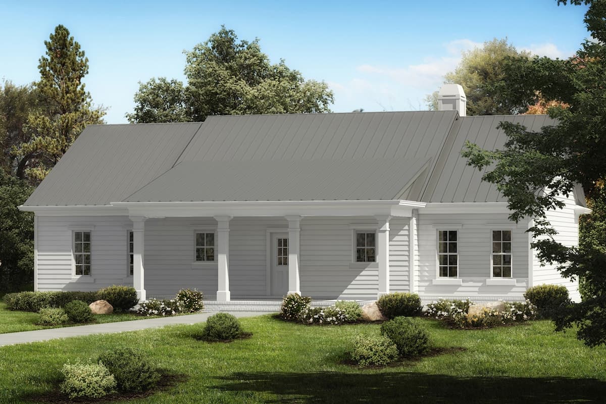 3-Bedroom, 1624 Sq Ft Cottage House Plan - 198-1033 - Front Exterior