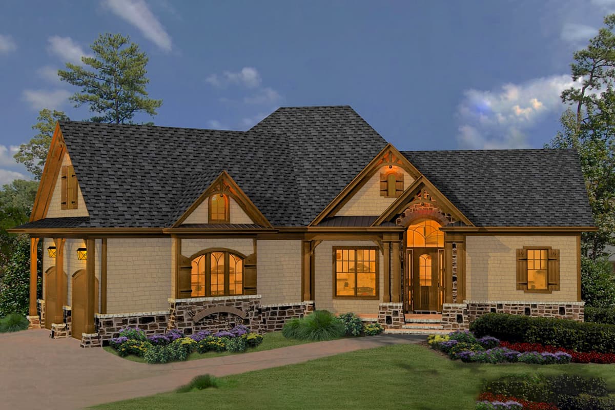 3-Bedroom, 2090 Sq Ft Cottage Home - Plan #198-1063 - Main Exterior
