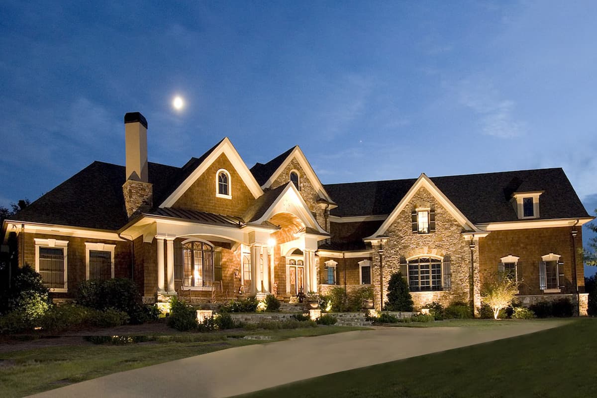 4-Bedroom, 5638 Sq Ft Transitional Home - Plan #198-1073 - Main Exterior