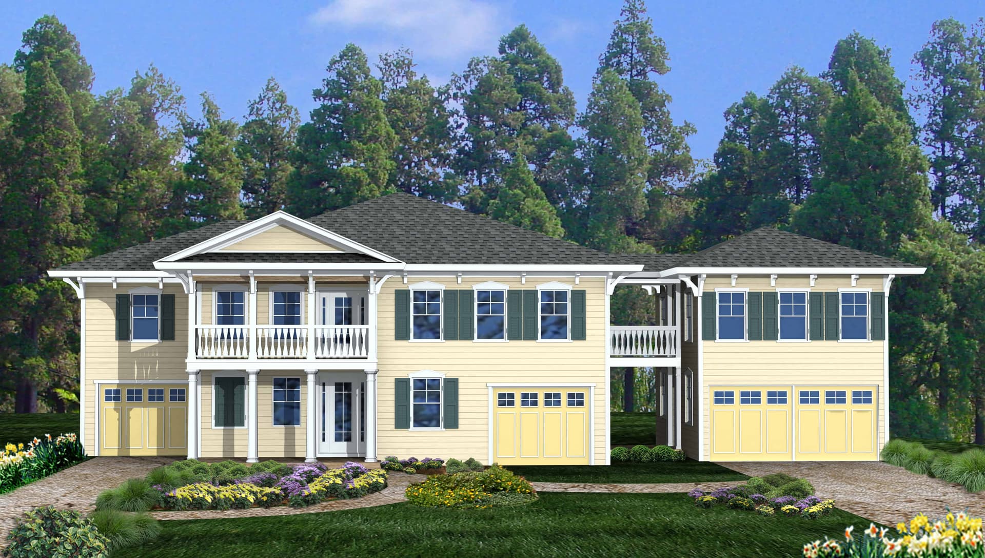 4-Bedroom, 2389 Sq Ft Cottage House Plan - 198-1112 - Front Exterior