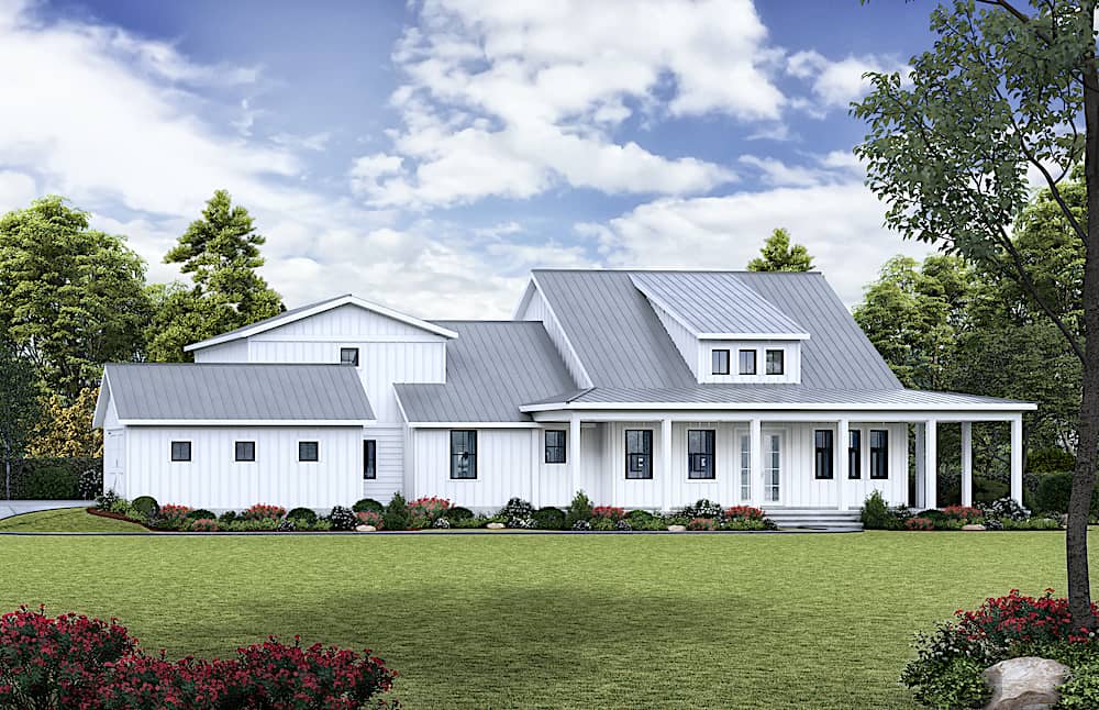 3-Bedroom, 2407 Sq Ft Ranch House - Plan #198-1124 - Front Exterior