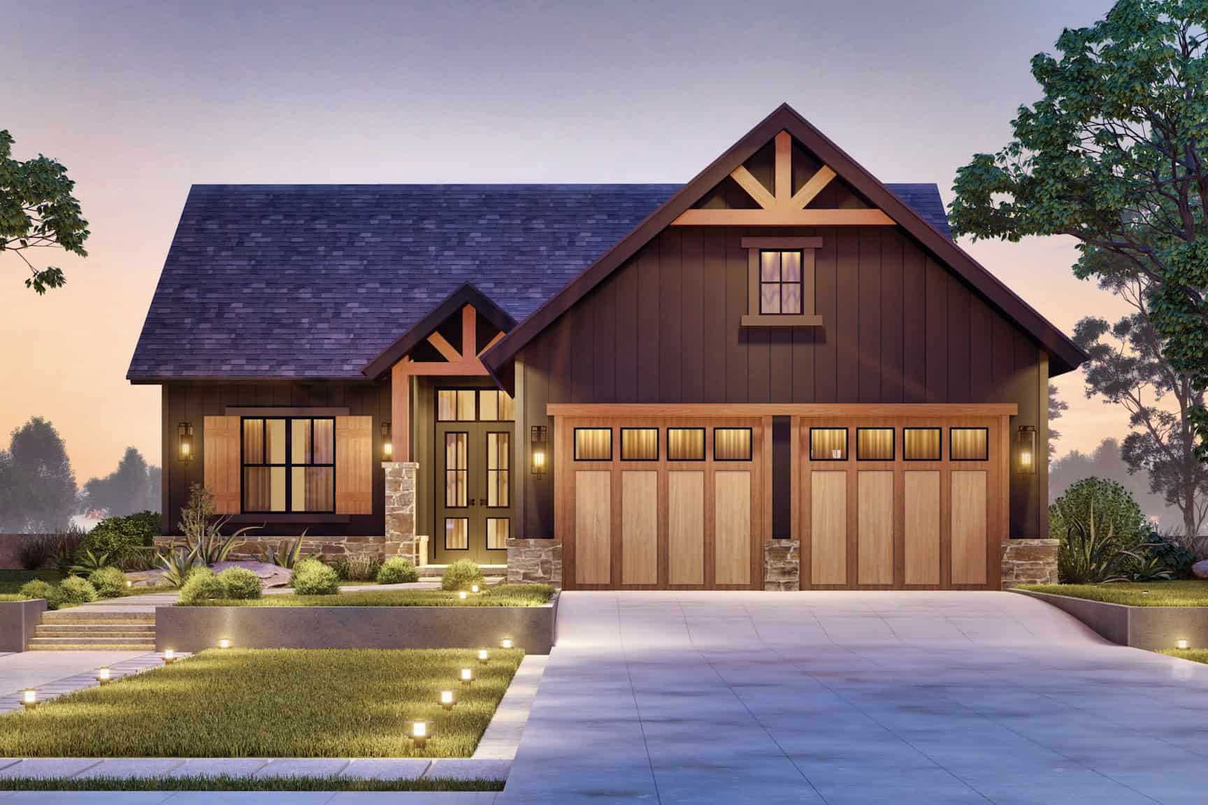 Craftsman House Plan - 4 Bedrms, 4 Baths - 2832 Sq Ft - #198-1186