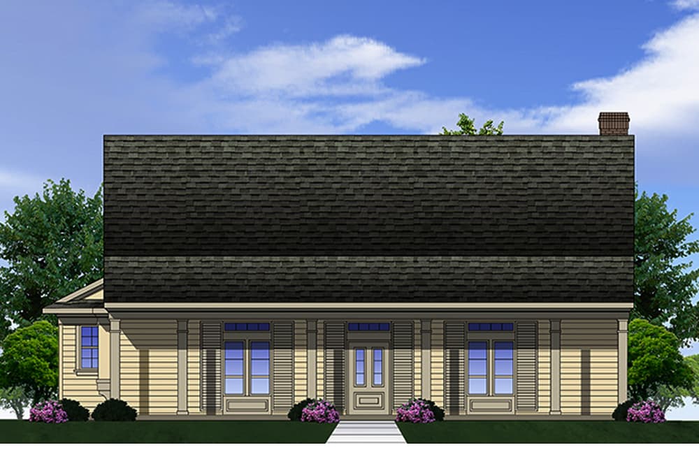 2-Bedroom, 2191 Sq Ft Country House Plan - 199-1008 - Front Exterior