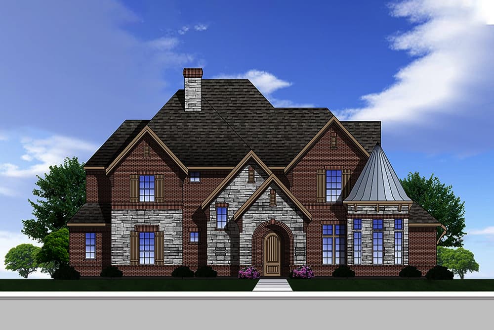 4-Bedroom, 3578 Sq Ft Traditional Home Plan - 199-1018 - Main Exterior