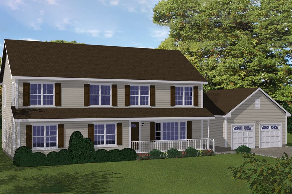 4-Bedroom, 2446 Sq Ft Farmhouse Home Plan - 200-1039 - Main Exterior