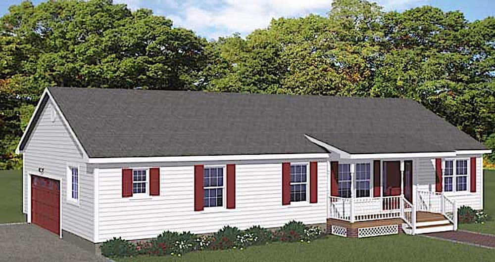 3-Bedroom, 1453 Sq Ft Ranch House - Plan #200-1067 - Front Exterior
