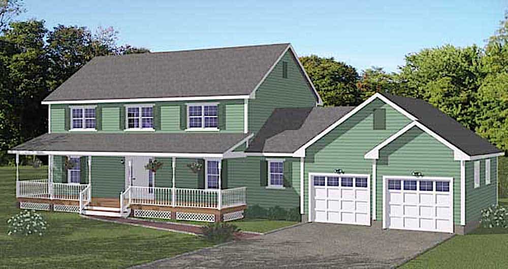 5–6-Bedroom, 2525 Sq Ft Farmhouse Home - Plan #200-1076 - Main Exterior