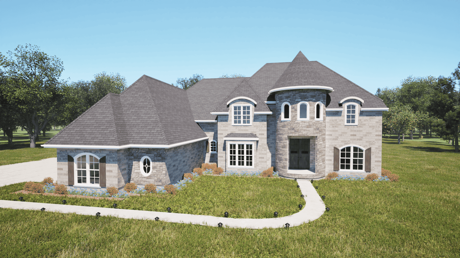 5-Bedroom, 5009 Sq Ft European House Plan - 203-1002 - Front Exterior