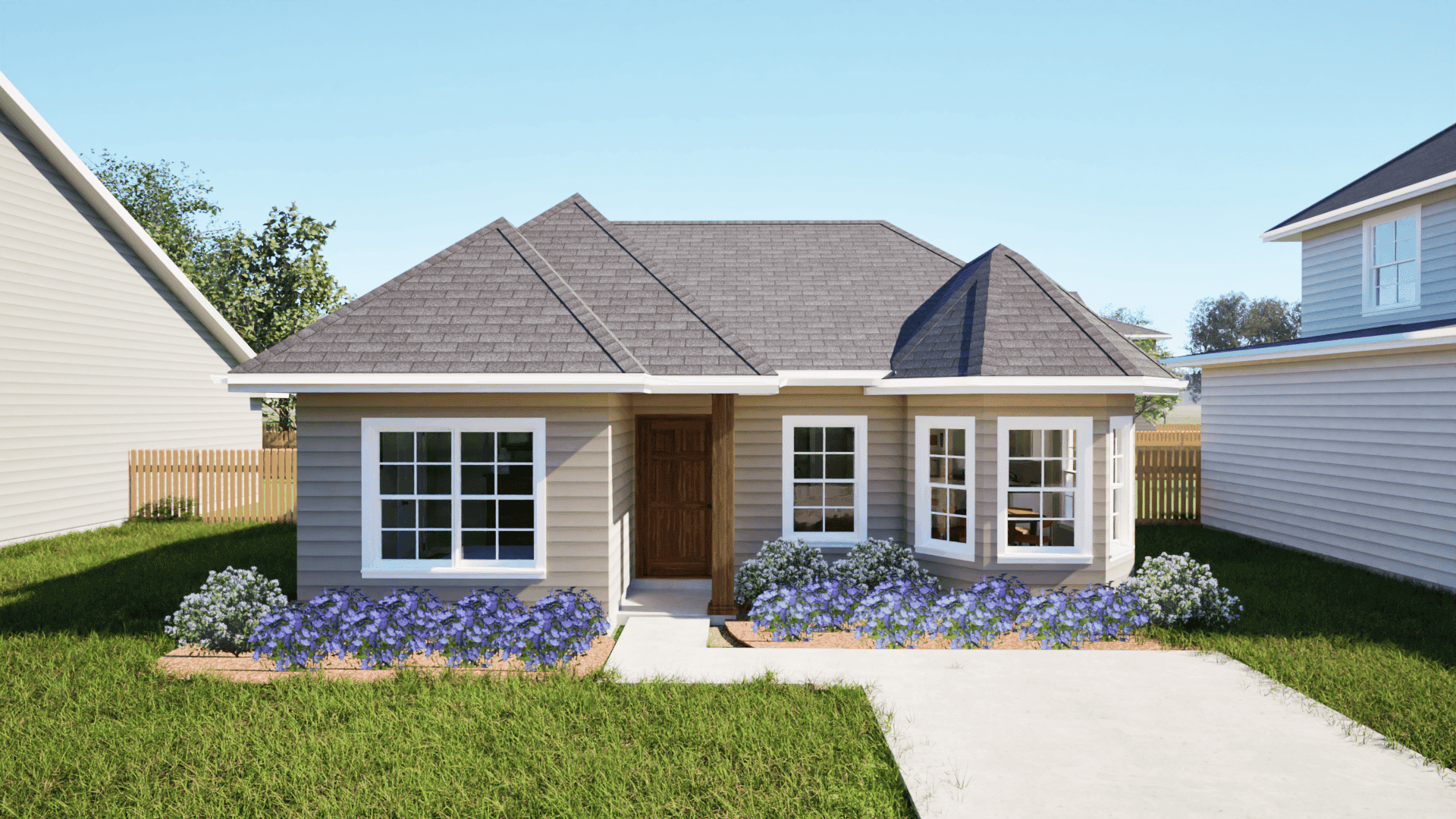 2-Bedroom, 718 Sq Ft Vacation Homes Home Plan - 203-1024 - Main Exterior