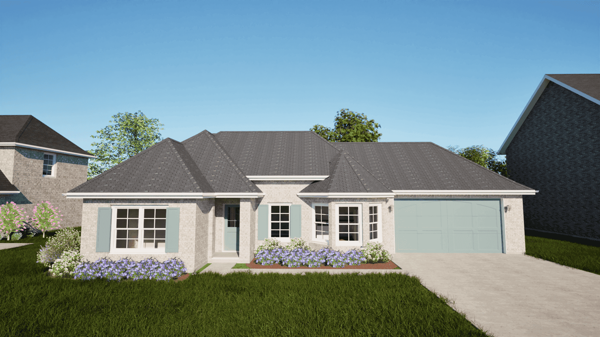3-Bedroom, 1251 Sq Ft Ranch Home - Plan #203-1038 - Main Exterior