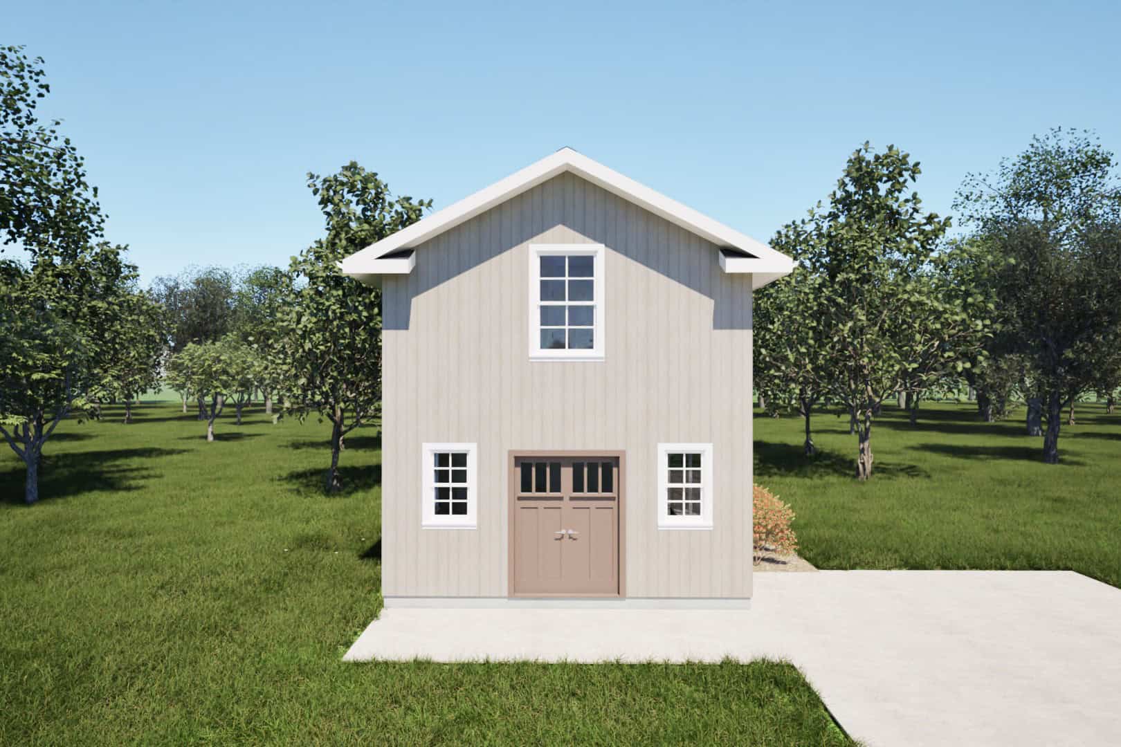 Front elevation of Southern home (ThePlanCollection: House Plan #203-1057)