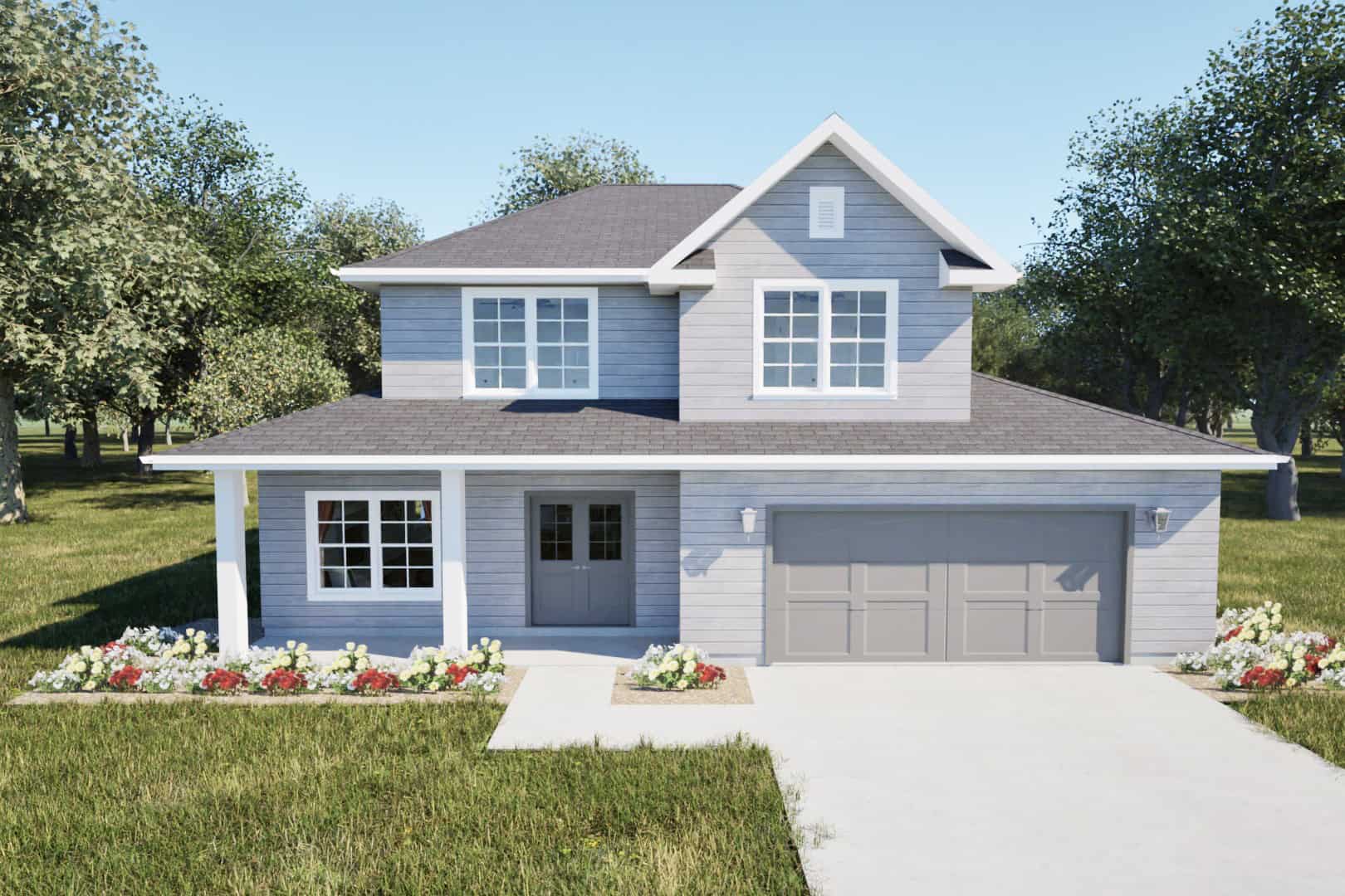Front elevation of Country home (ThePlanCollection: House Plan #203-1062)