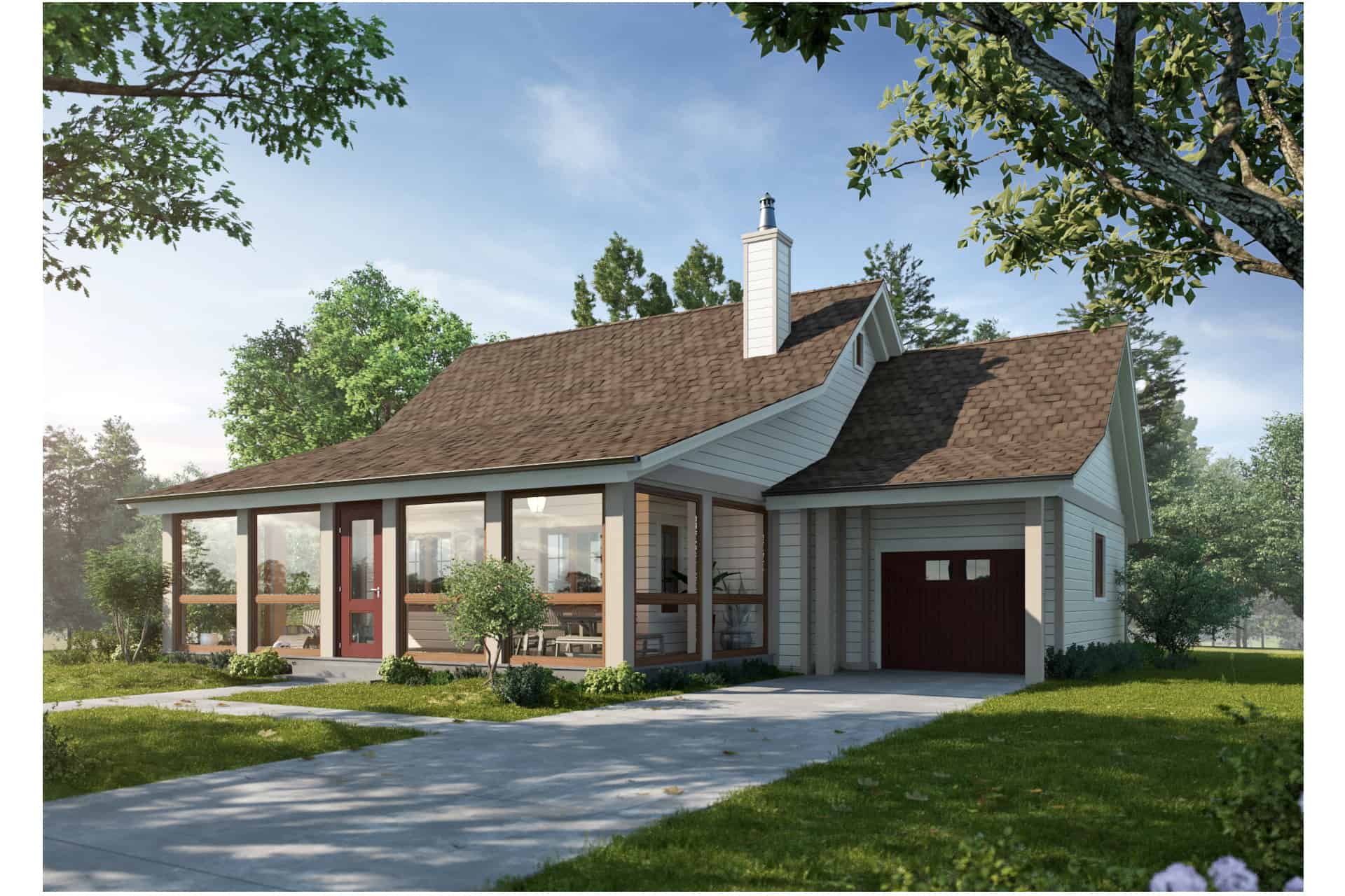 3-Bedroom, 1676 Sq Ft Farmhouse Home - Plan #205-1015 - Main Exterior