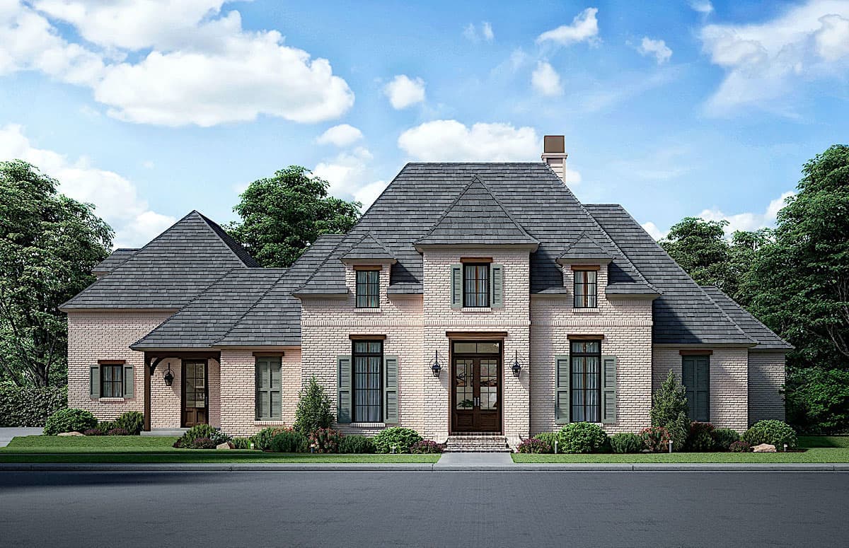 3-Bedroom, 3785 Sq Ft French Home Plan - 206-1019 - Main Exterior