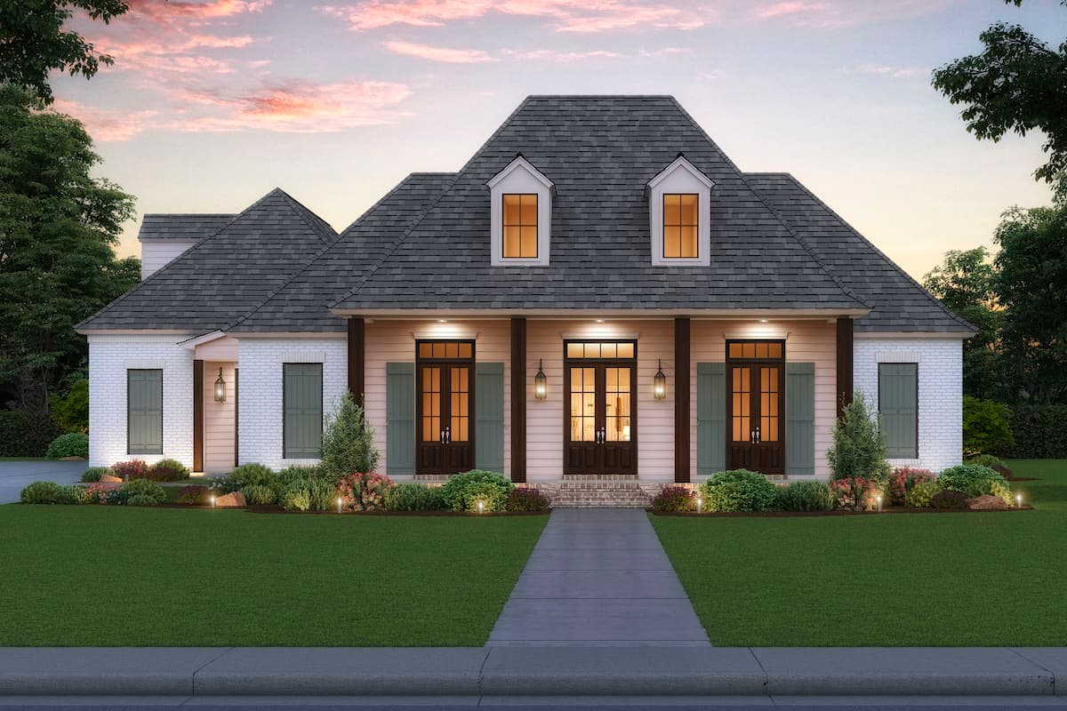 4-Bedroom, 2863 Sq Ft Acadian Home - Plan #206-1038 - Main Exterior