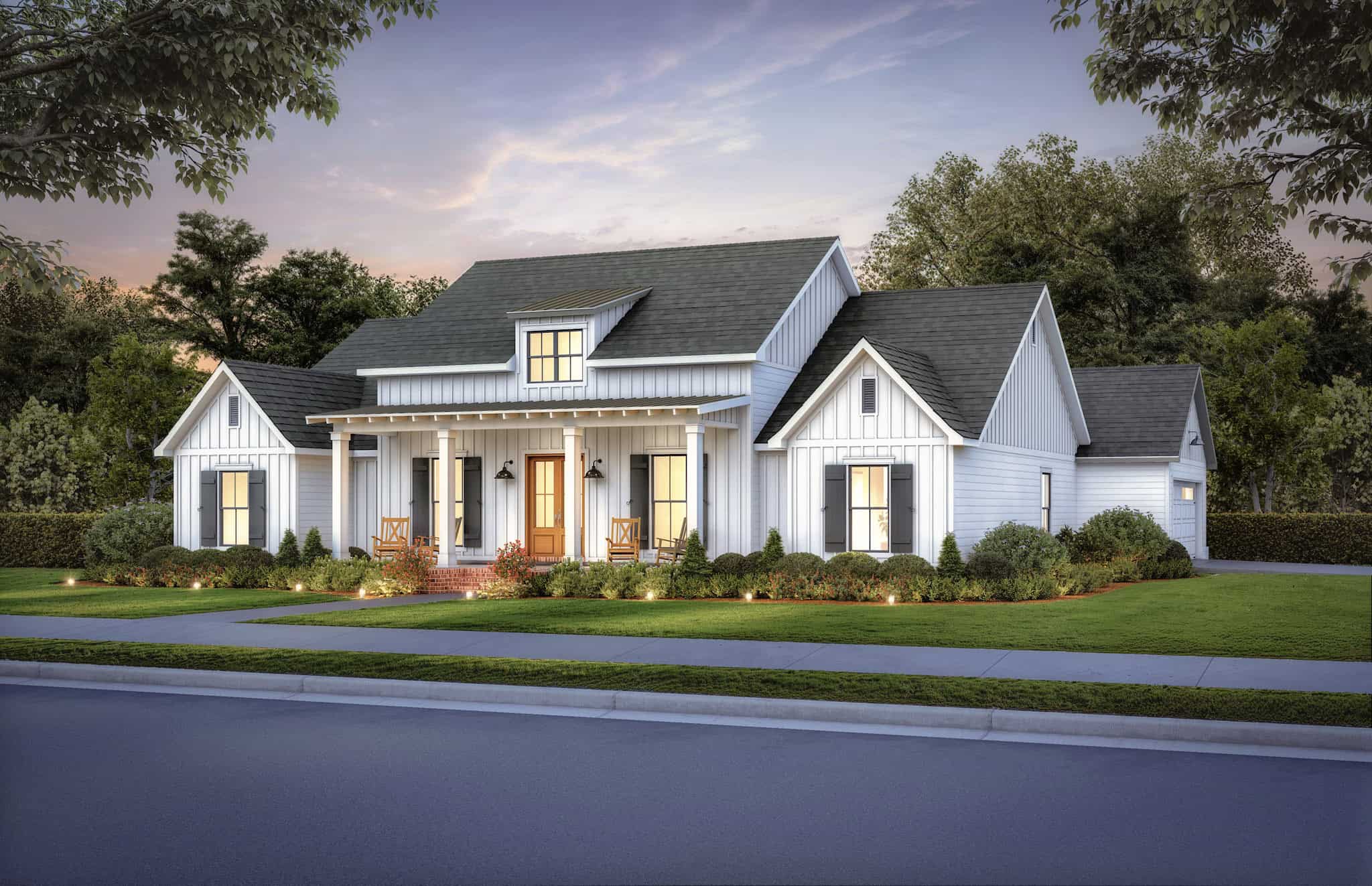 Modern Farmhouse Plan - 3 Bedrms, 2.5 Baths - 2253 Sq Ft #206-1107