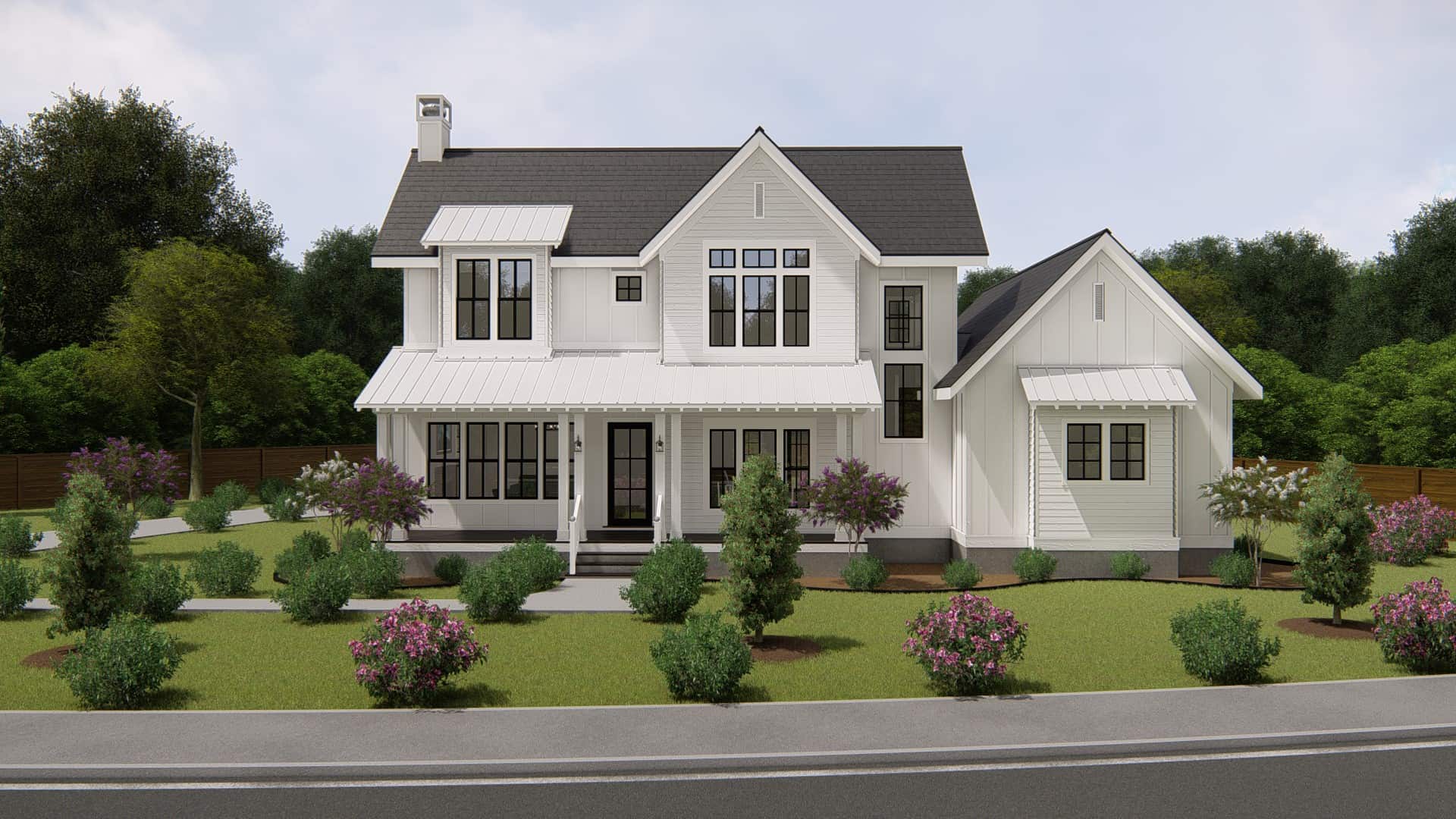 4-Bedroom, 3328 Sq Ft Modern Farmhouse House Plan - 207-1004 - Front Exterior