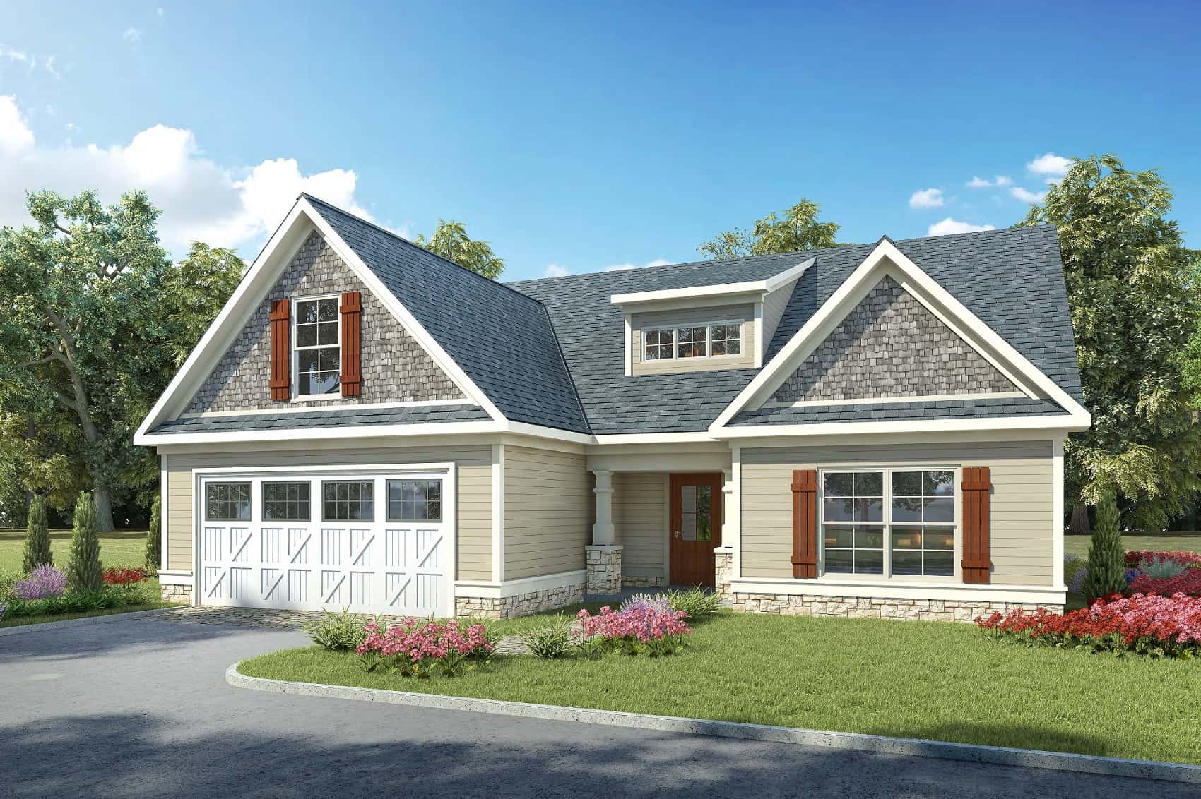 Craftsman House Plan - 3 Bedrms, 2 Baths - 1730 Sq Ft