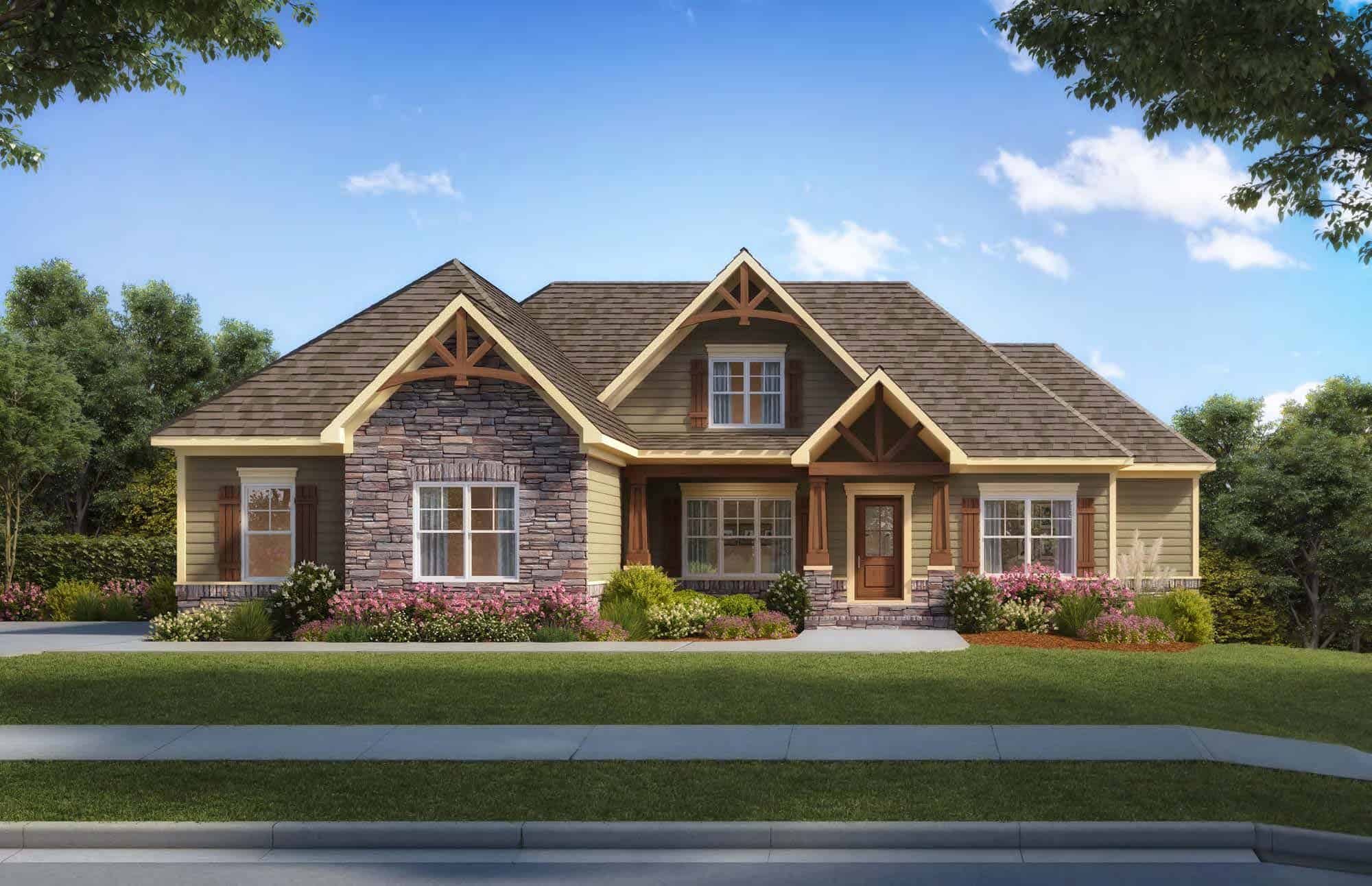 Craftsman House Plan - 3-5 Bedrms, 2.5-4 Baths - 2352-4072 Sq Ft