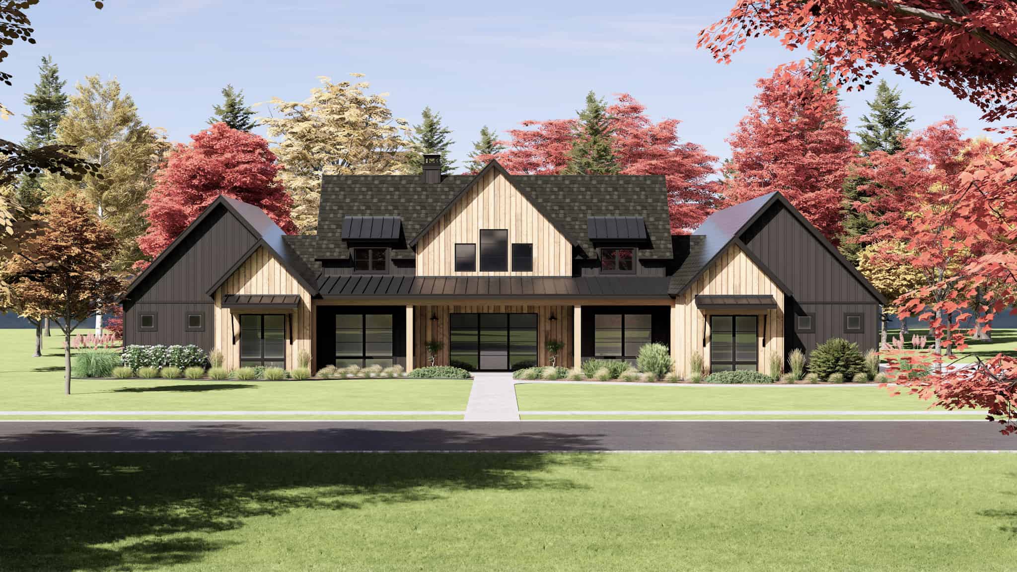 Modern Farmhouse Home Plan - 4 Bedrms, 4.5 Baths - 3652 Sq Ft - #220-1005