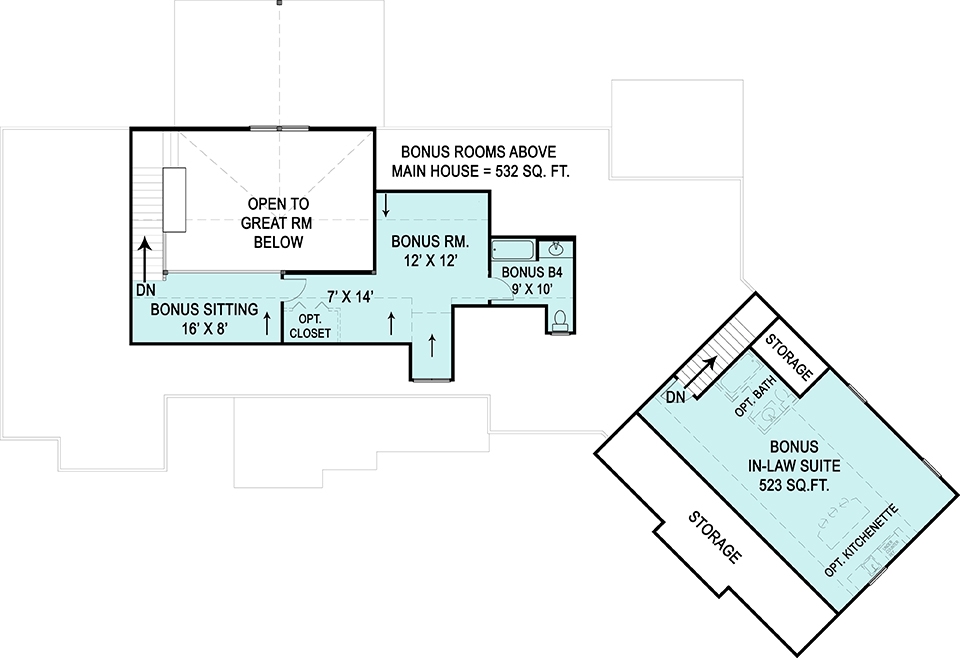 Floor Plan Bonus Room