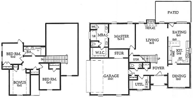 Main and Upper Level Floor Plans
