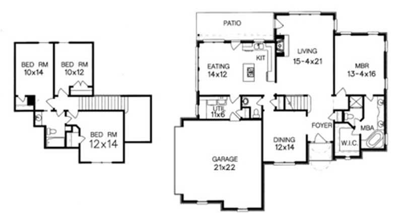 Main and Upper Level Floor Plans