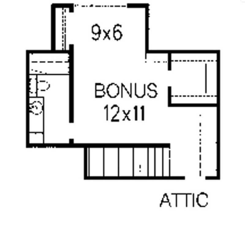 Upper Level Bonus Room Floor Plan
