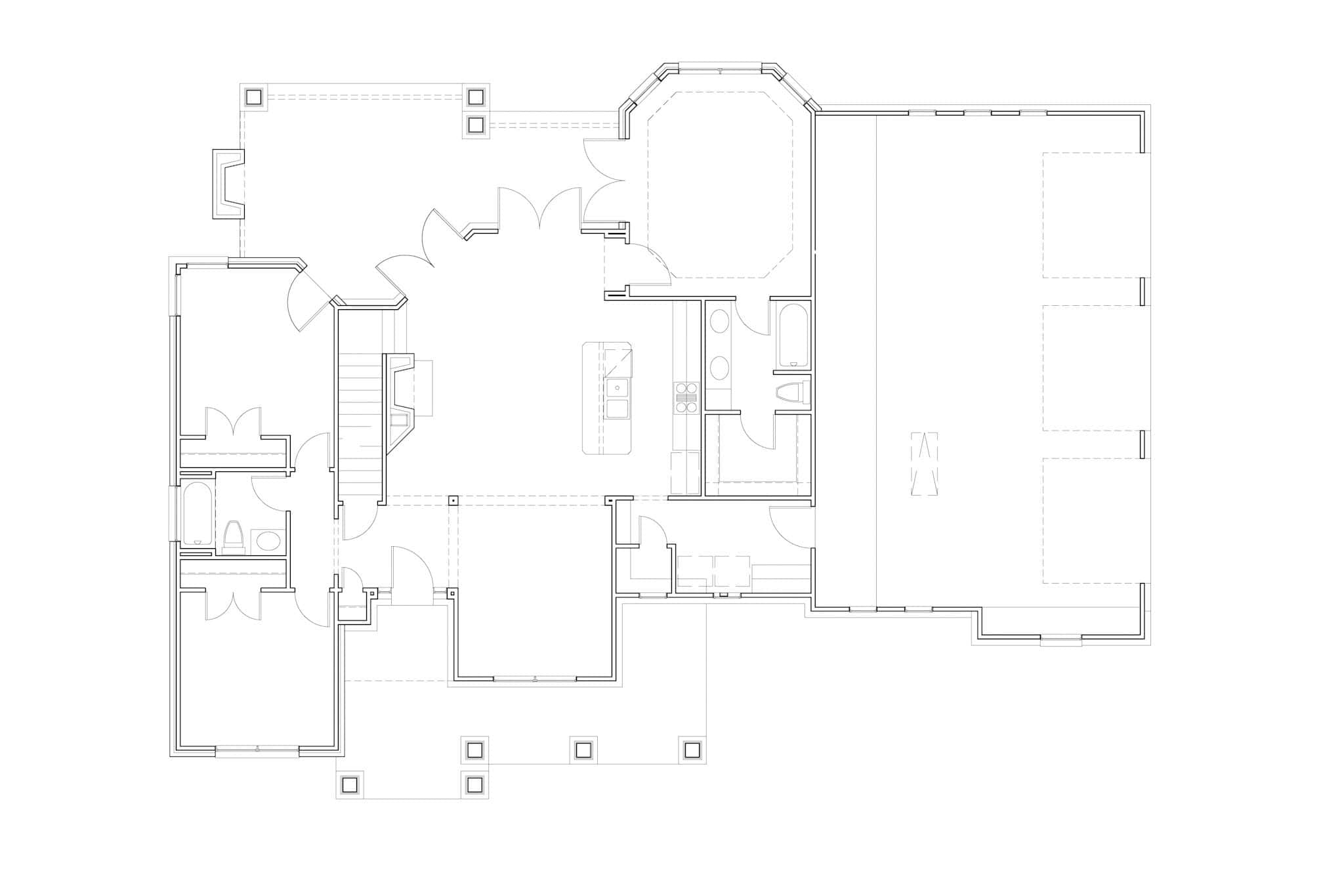 3-Car Garage Option Layout
